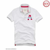 heren abercrombie and fitch korte polo t-shirt wit rood blauw Voor Wholesale 6yys3608